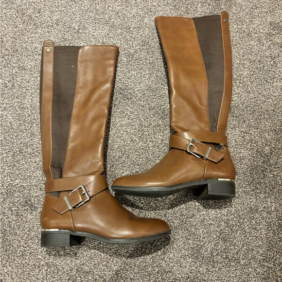 Brown Knee-High Riding Boots - Picture 2 of 6